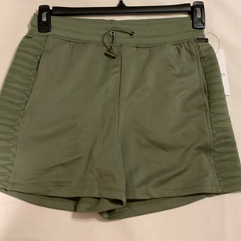 Nine West Active Size Small Athletic shorts olives green with drawstring waist
